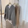 Women's Loose Korean Style Patchwork Hooded Sweatshirt: Thin, Two-Piece Design for Spring and Autumn