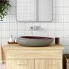 Vidaxl Countertop Washbasin, Purple-Gray, Oval, 59X40X14 Cm