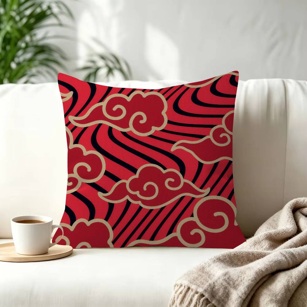 NARUTO Anime logo japan Decorative Pillowcase Square Pillowcase Home Office Decorative Cushion Cover