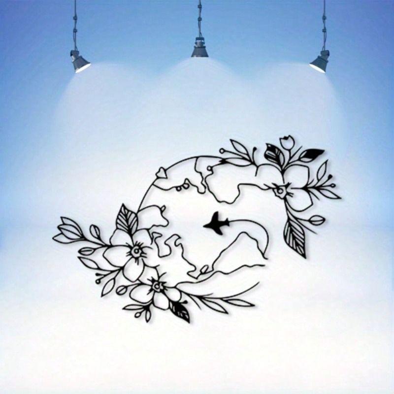 Wall Art Metal Cat Silhouette Sculpture Home Decor Gift