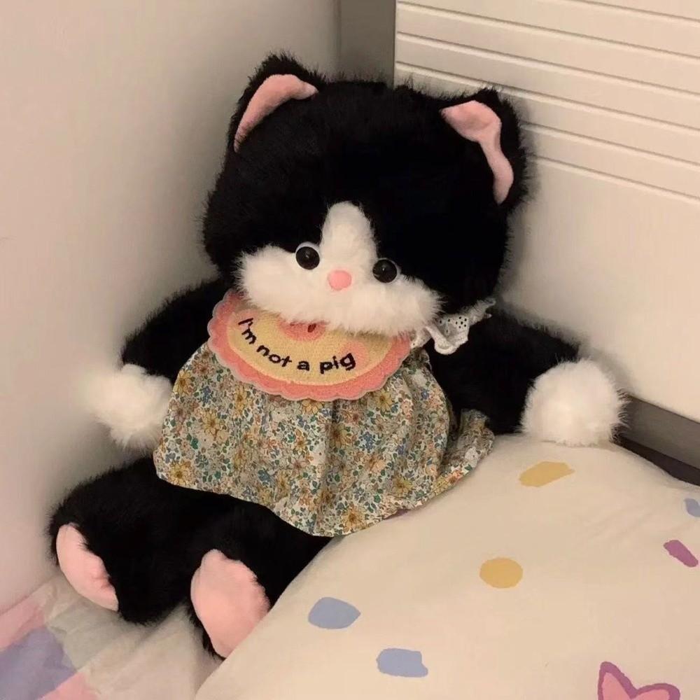 Plush Stuffed Animal Plush Pillow Cat Fluffy Stuffed Cat Kawaii Run Plush Toy Birthday Gift