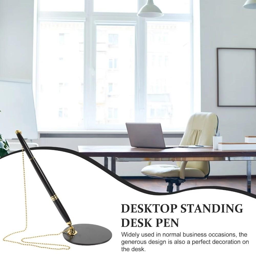 Fixed Chain Signature Pen Rotating Design Security Pen Security Design Retractable Pen  Bank Use