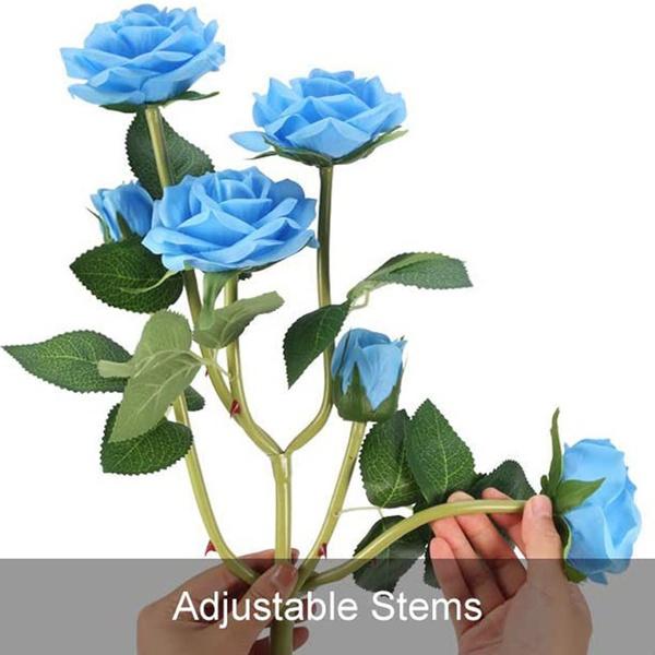 1/2/4PCS Chic Rose LED Lights Flower Lamp Garden Yard Outdoor Path Lawn Power Decoration