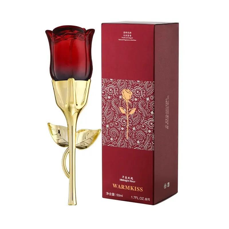Midnight Rose Women Perfume, Long Lasting Unique Fragrance, Portable Scent Gift for Daily Dating Party Use 50ml красный