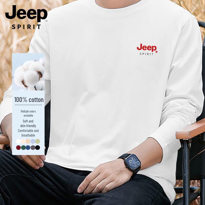 JEEP SPIRIT Men s Printed Cotton Long Sleeve T-Shirt 2XL