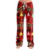 Women's Christmas Print Casual Pants with Loose Fit for Holiday Parties