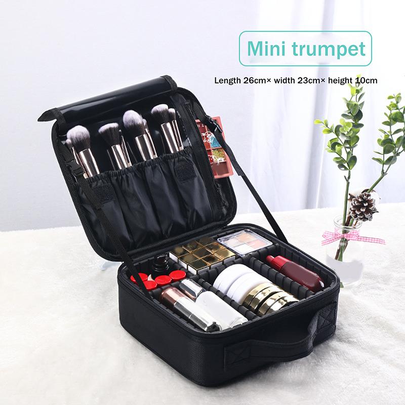 

Large Capacity Makeup Case Hand-Held Crossbody Toolbox For Makeup Nail Art Services as the picture