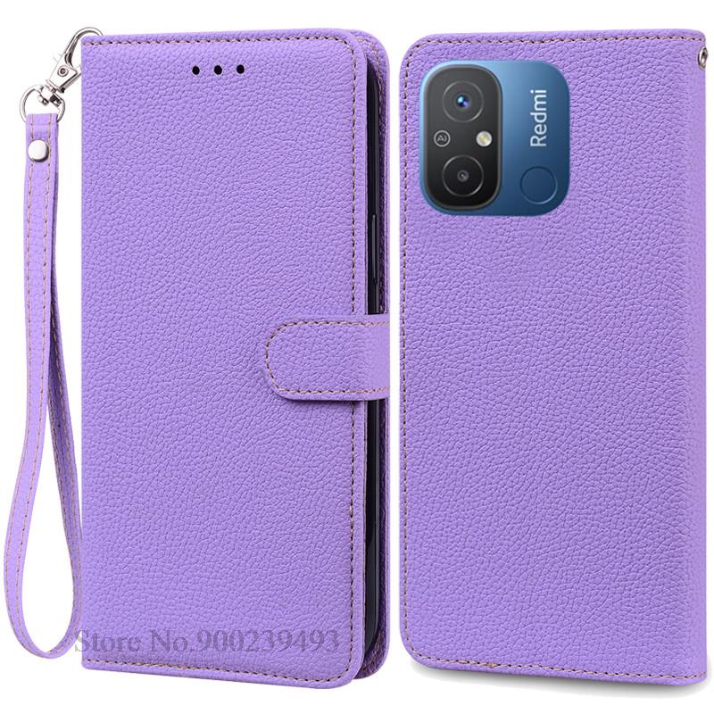 

For Redmi 12C Case Soft Silicone Leather Wallet Flip Case For Xiaomi Redmi 12C Case Phone Cover Redmi12C Redmi 12 C Fundas Coque For Redmi 12C