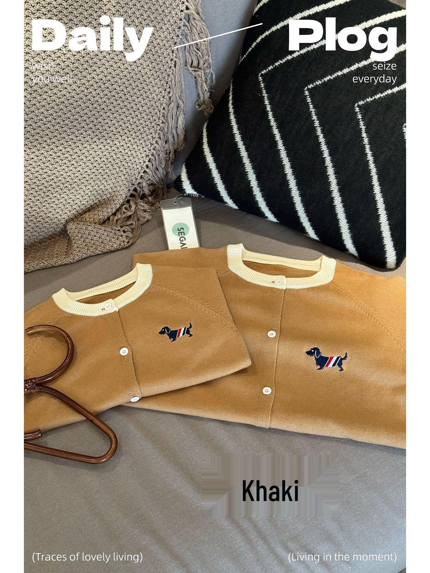 

Модний в язаний кардиган для хлопчиків, дівчаток та пар – Весна та Осінь, дизайн TB Puppy 130 cm хакі