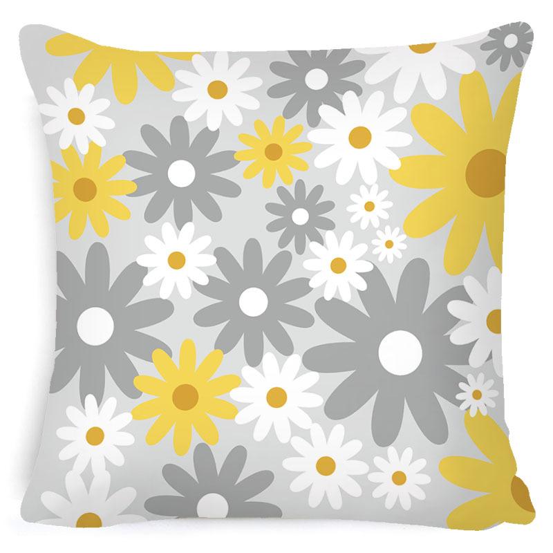 Pillow Cover Ins Style Daisy Summer Nordic Home Decoration Bedside Cushion Core Cover Linen