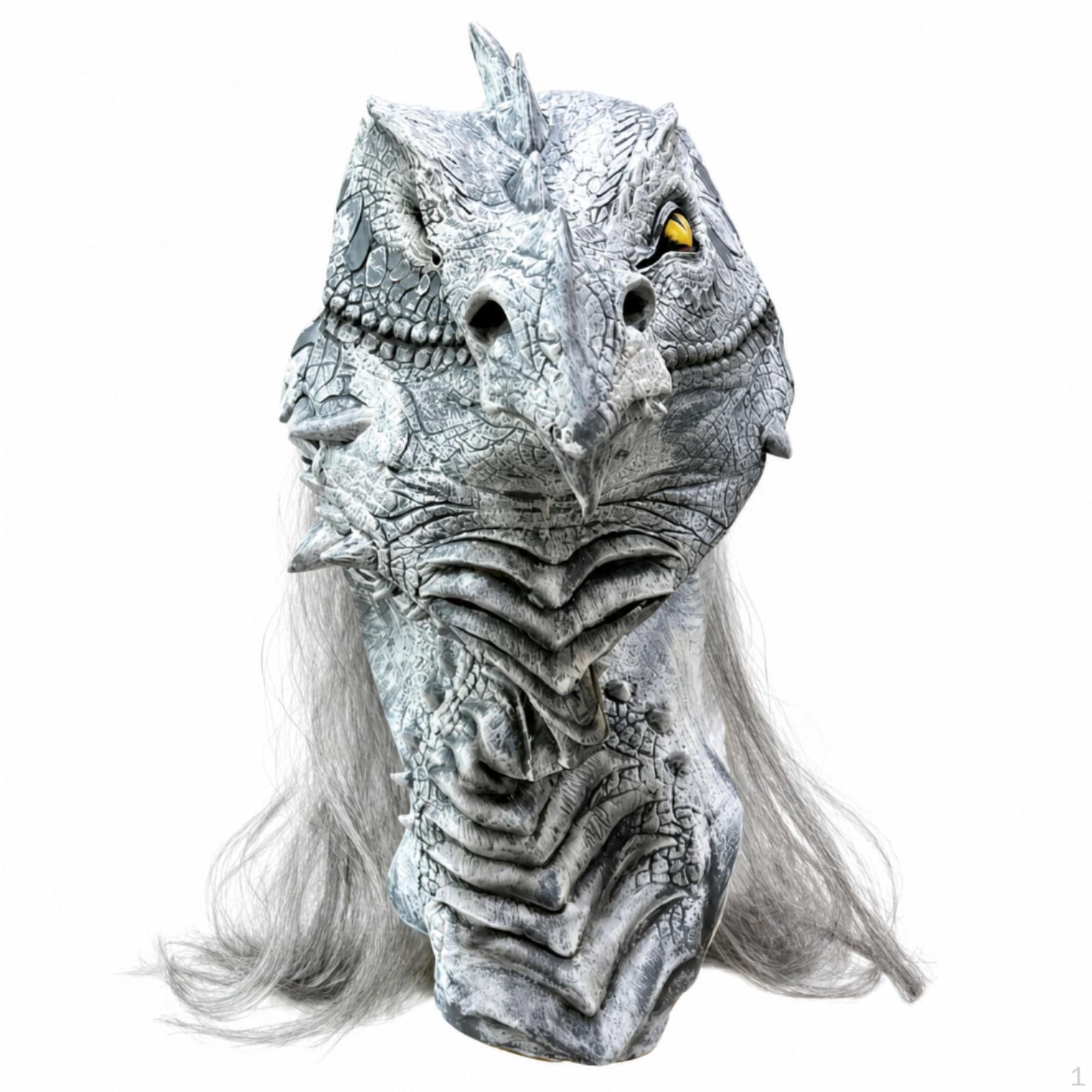 Dragon Headpiece with Character Hair Detailed