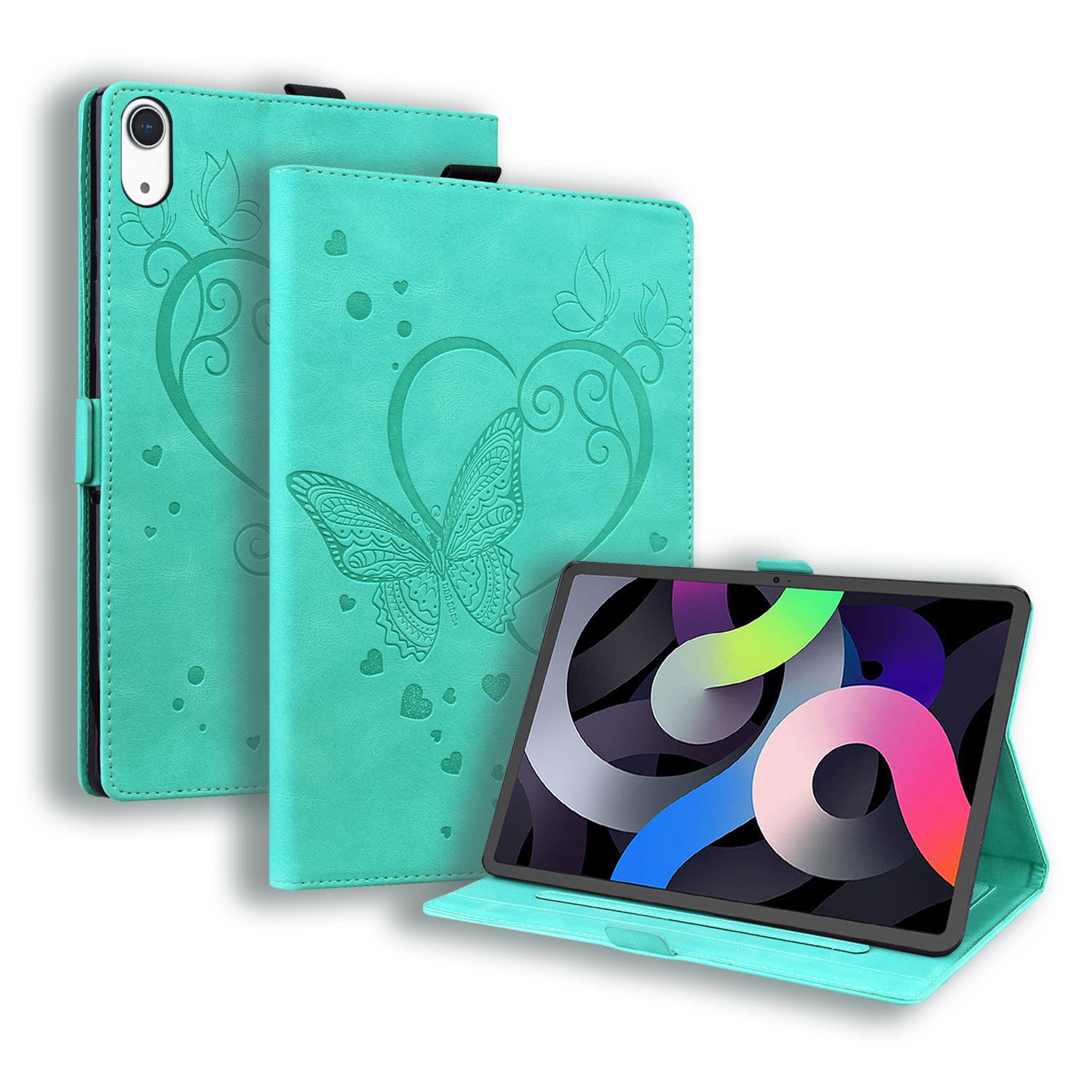 

Butterfly Stand Leather Case for IPad 2025 10.2 10.9 11 12.9 13 Inch Pro Air MINI 4 5 6 7 8 9 10th Generation Card Slot Cover for ipad 10th 2022 зелёный