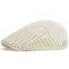 Summer Thin Crochet Hat Casual Newsboy Cap Fashion Sun Visor Flat Hat  Women Men