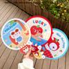 Cute Cartoon Mini Foldable With Photo Reflector Fan Lightweight Portable Summer Fan Outdoor Handheld Round Convenient Pocket Fan