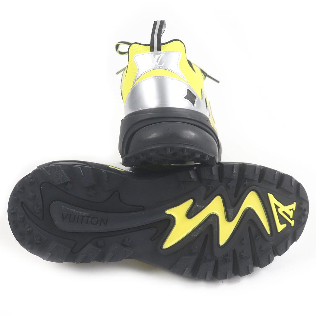 Pristine LOUIS VUITTON Sneakers LV Tatic Line Yellow Silver Mesh Mens 7.5 1AA3A8 Used