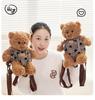 Cute Ryan Bear Plush Teddy Double Shoulder Bag - Children's Gift for Girls