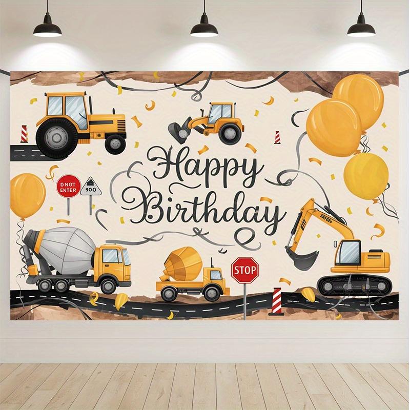 One party banner a photo prop for a building-themed birthday backdrop decoration polyester banner decoration. 100x150cm