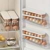 Bilayer Fridge Egg Storage Box Automatic Rolling Eggs Holder Rack Ladder Style Refrigerator Eggs Dispenser Egg Organizer Holder.
