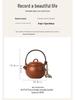 Original Purple Clay Anti-Scald Kung Fu Teapot with Handle - Chinese Style Ceramic Teapot in Gift Box