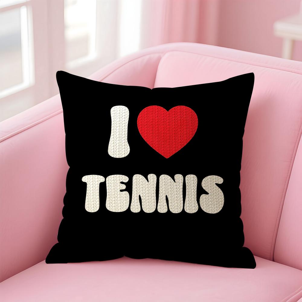 

Funny Tennis Cushion Cover Comfort Sofa Bed Silky Elegant Invisible Zipper Decorative Holiday Gifts 30x30cm