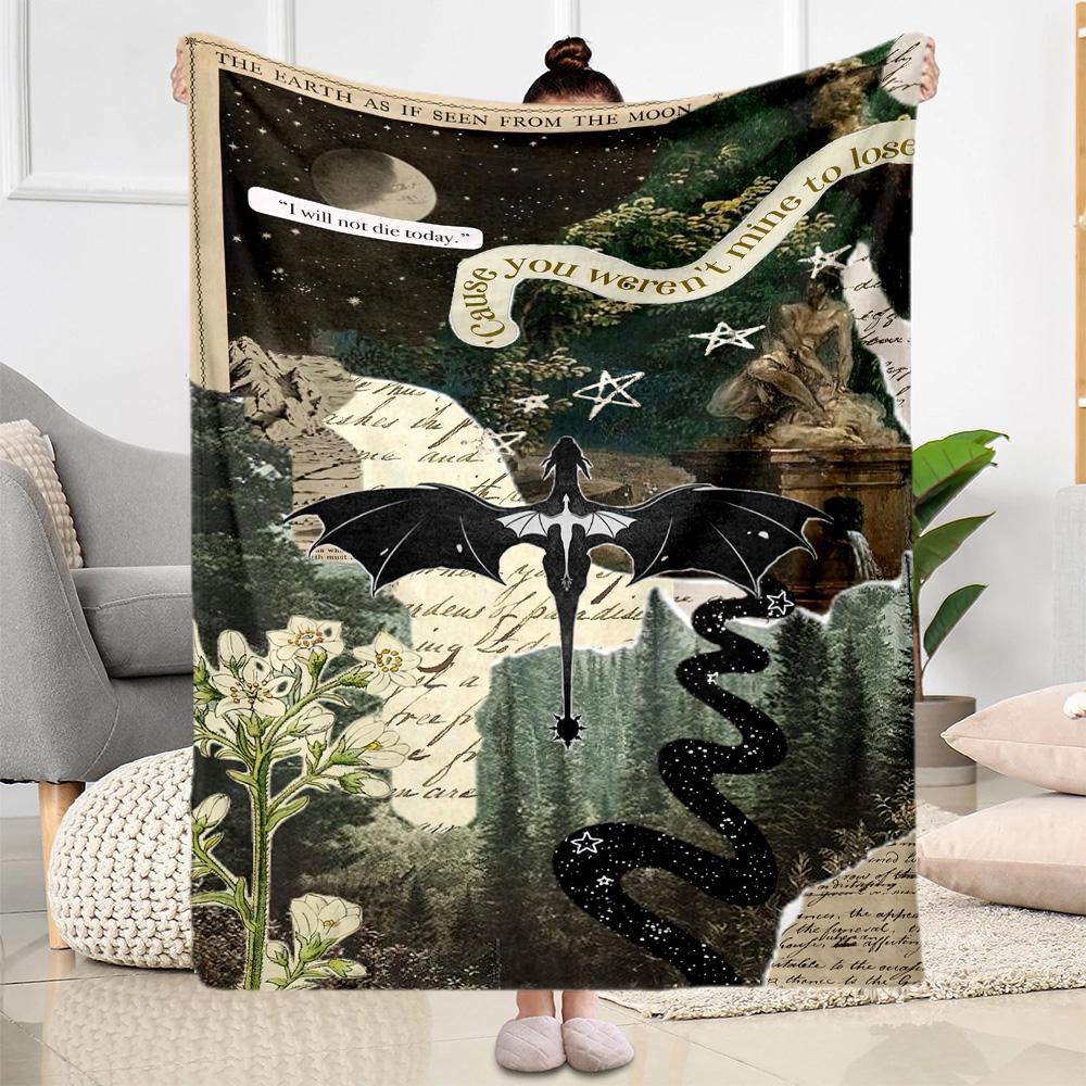 Gothic Style Blanket Ultra-Soft Suitable for Bedding Chair Sofa for All Occasions Stylish Decor Ideal Gift For Birthday Valentine'S Day
