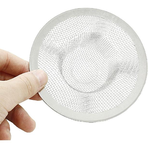 4 Pack Mesh Sink Drain Strainer 4.4 Inch Basket Filter Trap Stainless Steel Basin Floor Drain for Kitchen, Bathroom