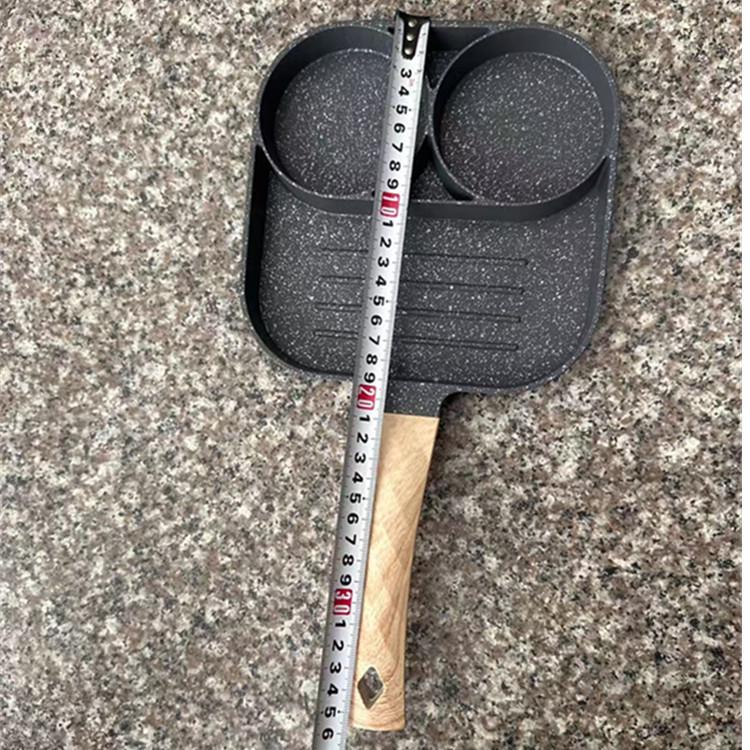 

Maifan Stone Non-Stick 4-Hole Frying Pan for Eggs, Steak, and Burgers Frying Pan