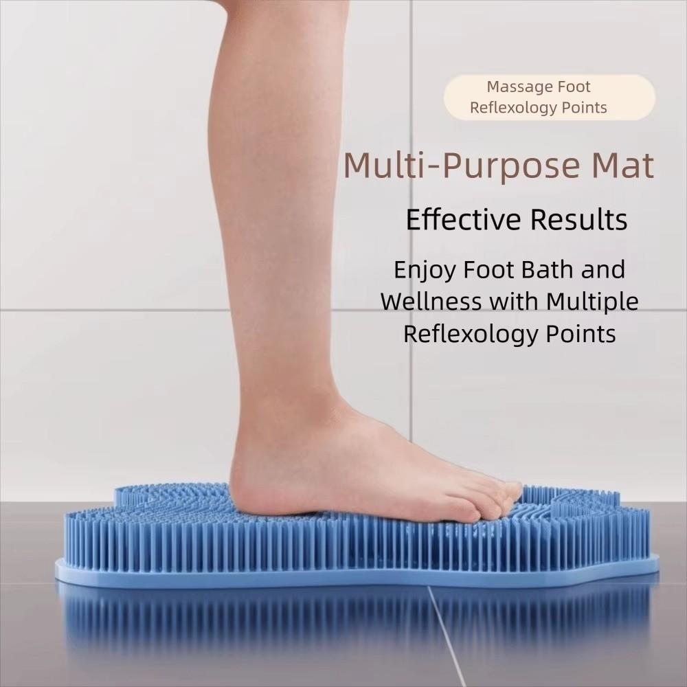 Suction Cups Cat Scratching Brush Self-grooming Soft Shower Massage Brush Exfoliating Non-Slip Foot Rubbing Brush Wall Sticker