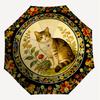 1PC Cat, Floral Umbrella-8-Rib Reinforced, Automatic Open, Lightweight & Durable, Cute Fashion Accessory for Outdoor-K1256