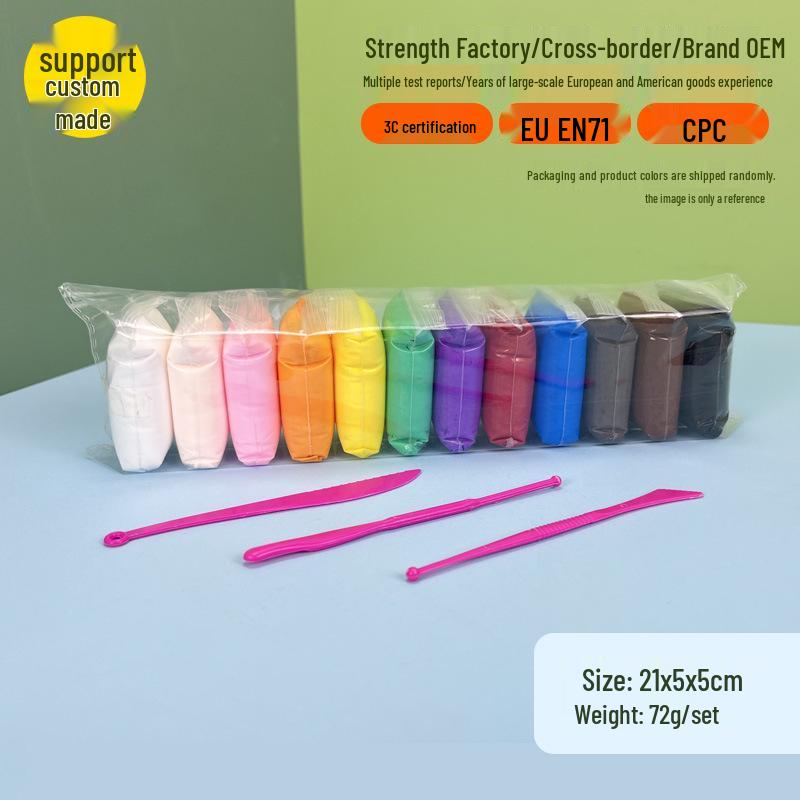 Super Light Non-Toxic Color Clay for Kids - DIY Space Clay Plasticine Set