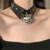 Vintage Gothic Choker Necklace With O-Ring & Bell - Y2K Punk Faux Leather Collar For Everyday & Party Wear Valentine'S Gift