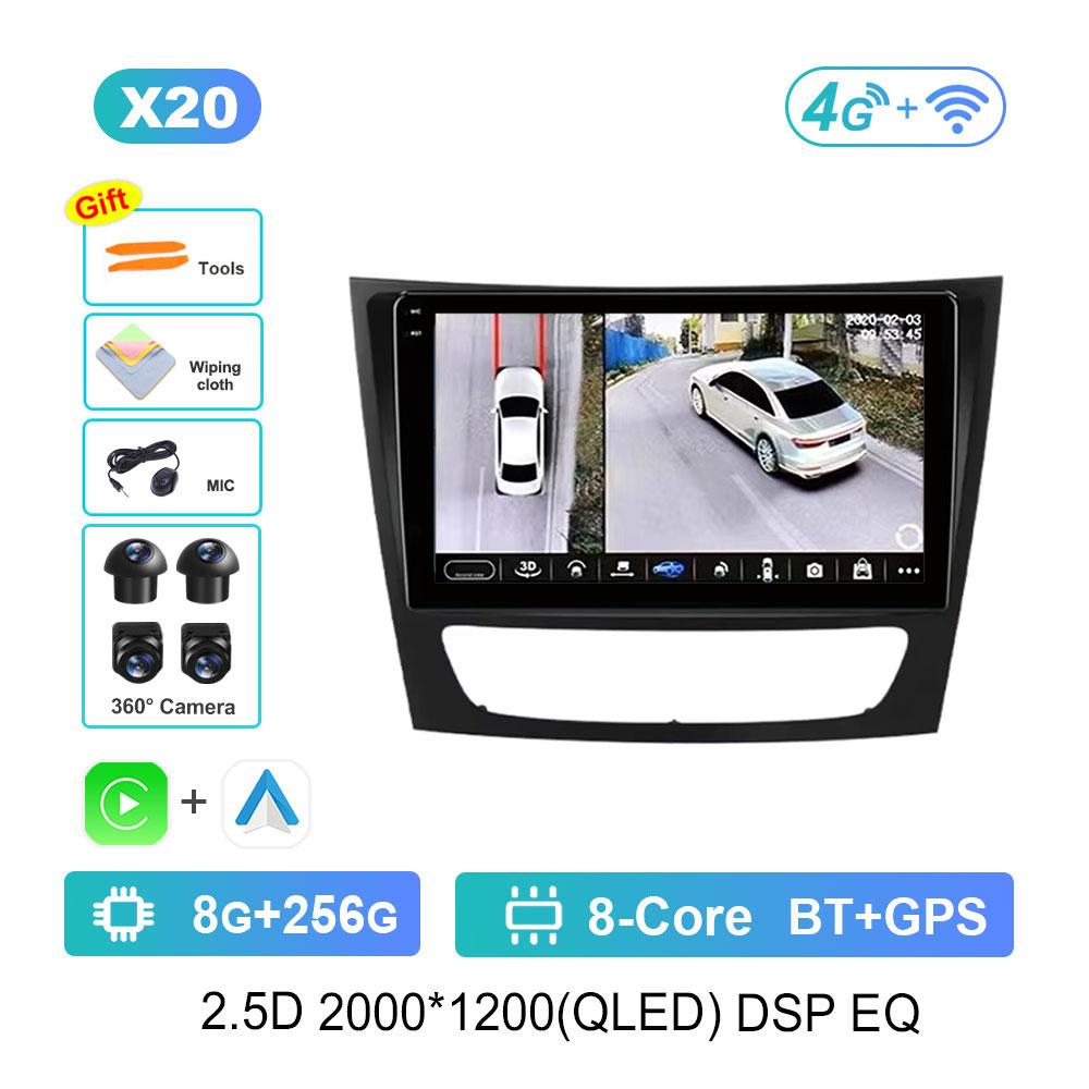 Android 14 System Car Radio Multimedia Player for Mercedes Benz E-class W211 2002 - 2008 Touch Screen 4G WiFi BT GPS Navi