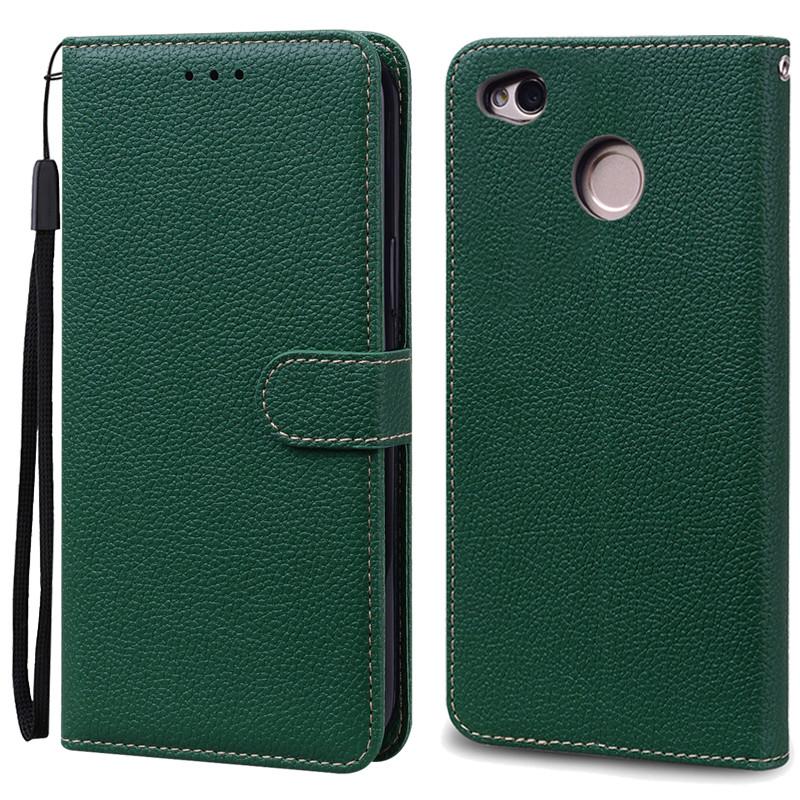 

Для Xiaomi Redmi 4X чехол-кошелек кожаный флип-чехол для Xiomi Xiaomi Redmi 4X чехол-книжка Redmi 4X чехол для телефона с держателем для карт For Redmi 4X темно-зеленого