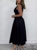 2026 Summer Women's High-End Waist-Cinched Casual Dress - Hot Selling Solid Color Skirt