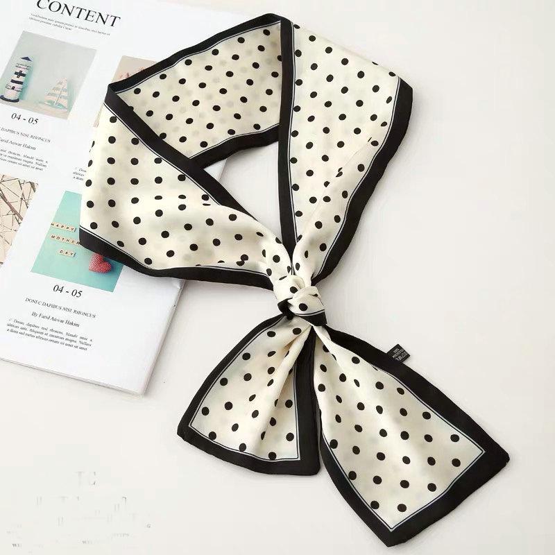 

Ретро 80-х Гонконгский стиль Шелковый платок Повязка на голову - Винтажный Ностальгический Аксессуар для волос 2025