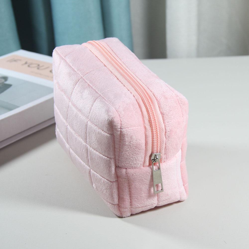 Suede Makeup Bag: Portable, Large Capacity, High-End Feel