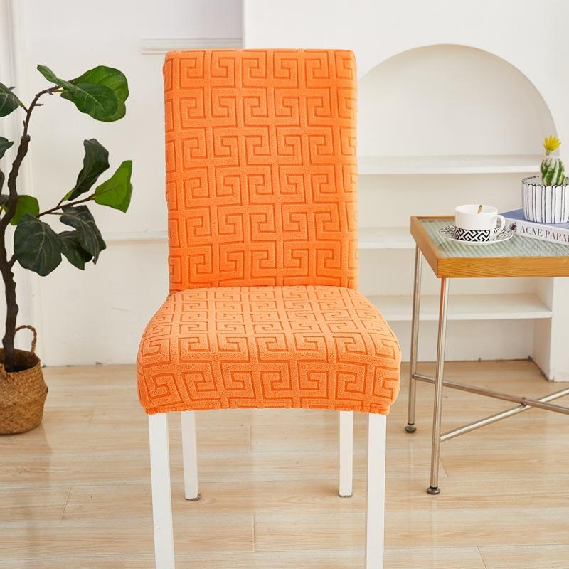 

Новый однотонный эластичный жаккардовый чехол для сиденья обеденного стула, офисный эластичный пылезащитный простой чехол для стула 35*38cm