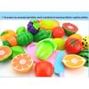 18-Piece Cross-border Fruit & Vegetable Cutting Playset for Kids' Pretend Kitchen