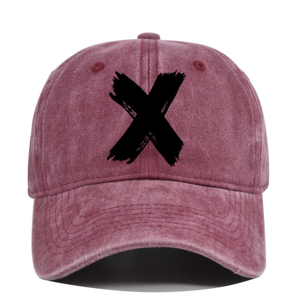 Washed x silk screen baseball cap yellowstone retro peaked cap men's and women's washed distressed sun hat cotton none