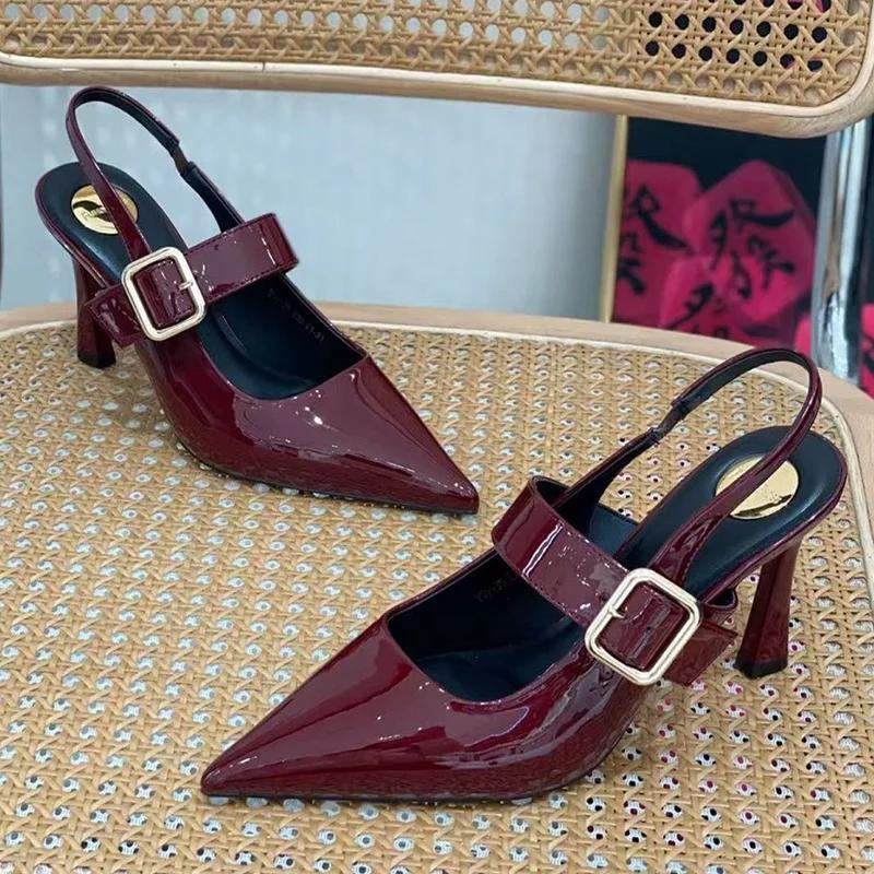Fashion Pointed Toe Women Sandals High Heels Elegant Shoes Summer Dress Fashion Stilettos Woman Shoes 2025 New Trend Party Mujer Zapatos