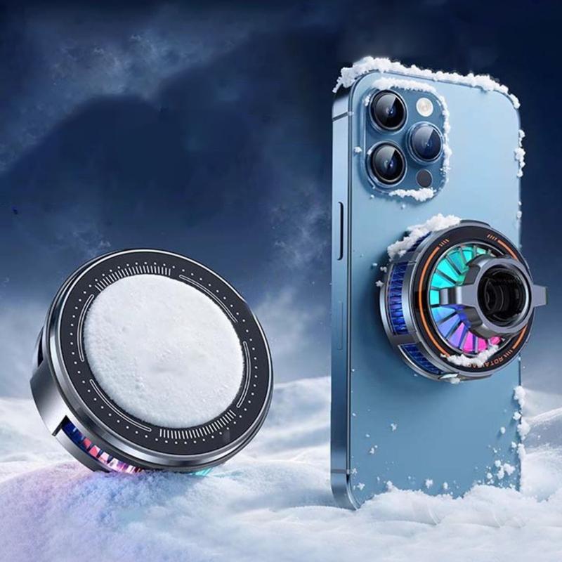 Upgrades Ice Cooling Smartphone Coolers Magnetic Attachment 360 Rotation Phone Cooling Fan for Tablets & Mobile Phones