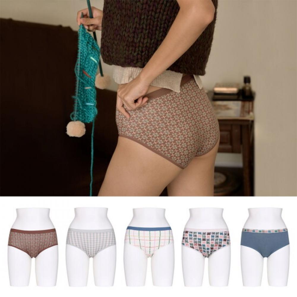 L Affair LLmea313 Mt bLue tenceL Print Panty 5 Types