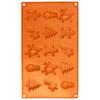 Silicone Baking Mold for Mini Cookies Brown Christmas MIX SILLINIE ORION 151754