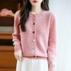 QingHe Cashmere Women's 30% Cashmere Cardigan - Soft & Warm Wool Blend Sweater