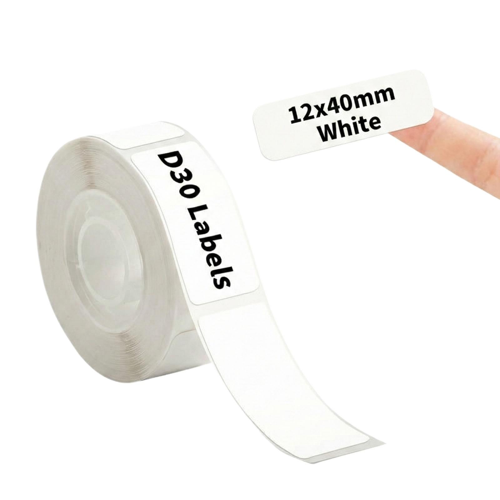 

Thermal Direct Labels 12×40mm 4-Proof Self-Adhesive Sticker Paper one size білий