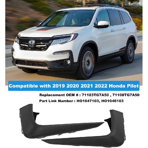 FASTCHE Front Links & Rechts Stoßstangenleiste, Stoßstangenabdeckung Formteil für 2019 2020 2021 2022 Honda Pilot Ersatz Ersatz OE # 71103TG7A50,