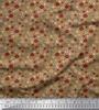 Soimoi Purple Japan Crepe Satin Fabric Flower Artistic Decor Fabric Printed Metre 42 Inch