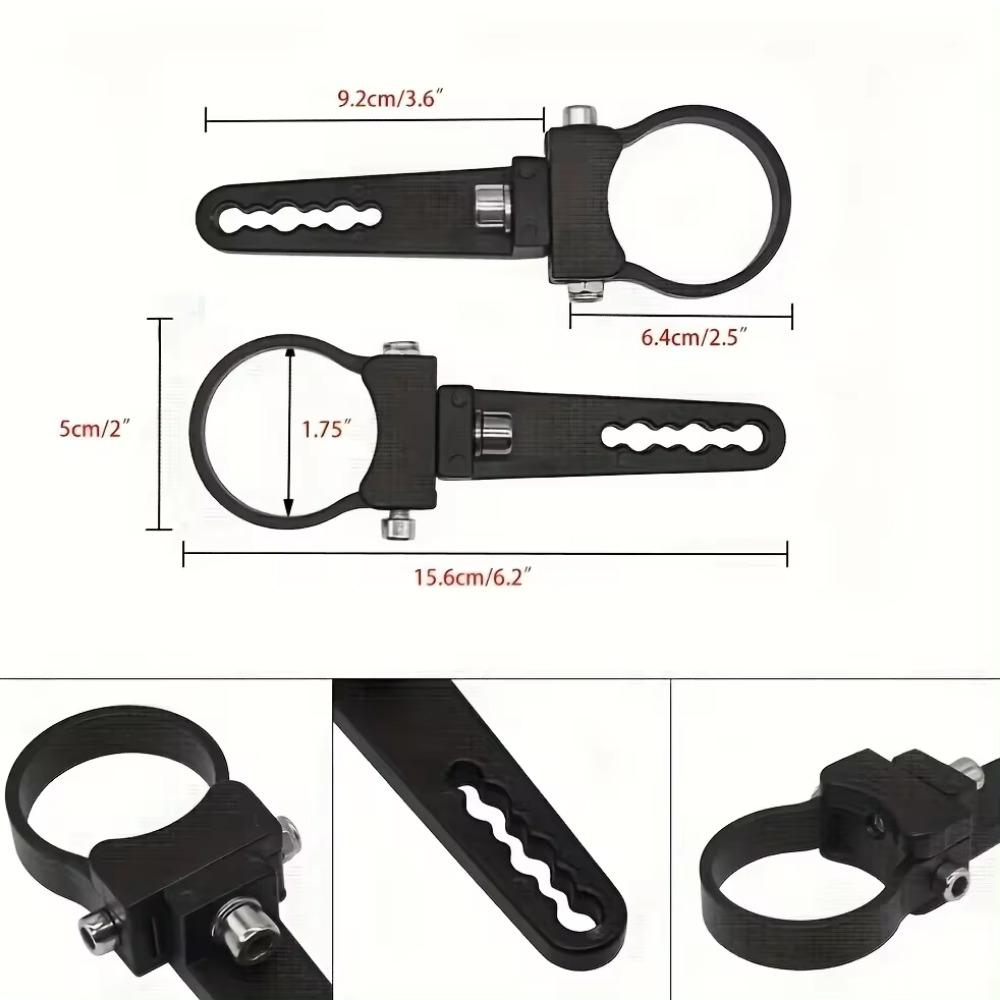 2PCS Anti-rolling Rack Mount Bracket Anti-collision Rod Work Light Clip Bracket Universal Car Bracket Car Front Bar Round Tube