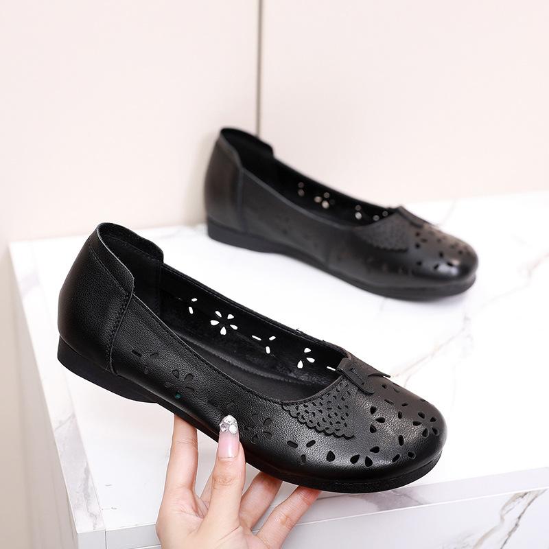 Hollow Shoes Sandals Low Top Soft Sole Summer Rubber Sole Medium Shoes Hollow Shoes