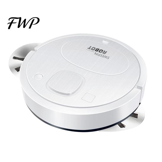 Smart Home Vacuum Sweeping Robot Powerful Cleaning Low Noise Slim Body Cleaner USB Charging 1200mAh Battery Long-Lasting Quiet